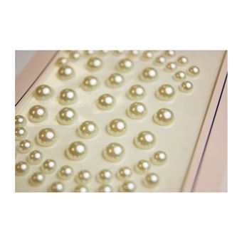 Autocollants Strass - Perles - Blanches - 1
