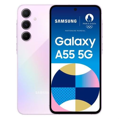 Smartphone Telephone Samsung Gala y A55 128 Go 5G Lilas