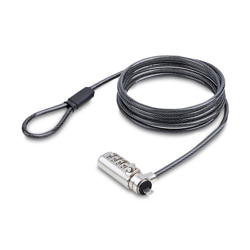 Non Communiqué Startech Startech.com Slim Lock Noble Wedge Slot Compatible, 6.6Ft Locking Cable