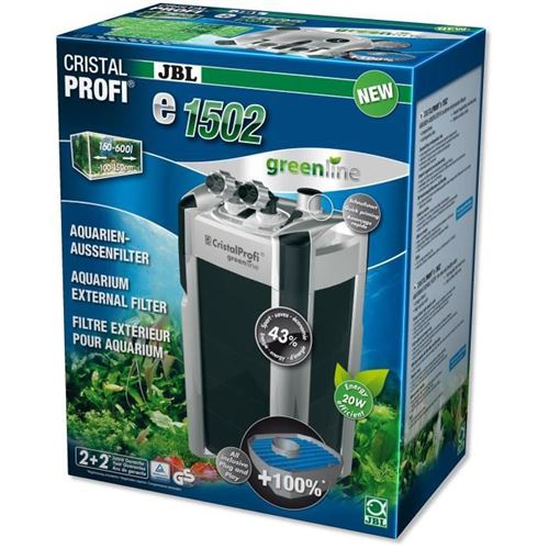 Meilleurs prix pour JBL ANIMALERIE, Filtre extérieur Cristalprofi E1502 Greenline pour aquarium de 200 a 700 L