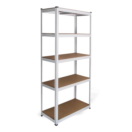 Non Communiqué Blanc Etagère E-Rax 90 X 40 X 180Cm En Acier Galvanisé 5 Niveaux Capacité 1000Kg