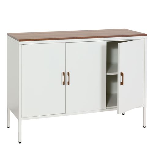Mendler Blanc Commode Hwc-L84 90X120x40cm Mélaminé - Image 3