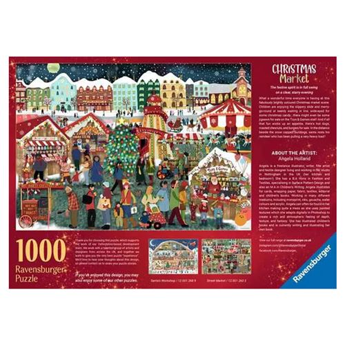 Puzzle Ravensburger 1000 Pièces - Période De Noël Scène Enchantée - Détente Pour Adultes Et Enfants Dès 14 Ans
