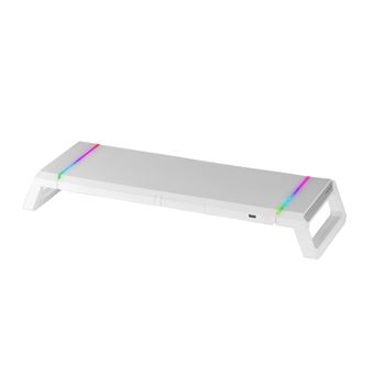 Support Moniteur RGB Chroma Mars Gaming MGS-ONE Blanc Taille Ajustable USB 2.0 - 1