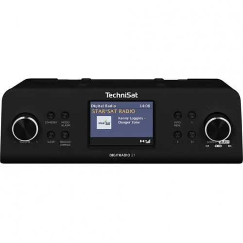 TechniSat DIGITRADIO 21 Radio à suspendre DAB+, FM AUX, Bluetooth, DAB+, FM fonction réveil noir