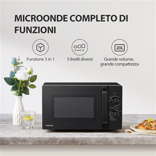Toshiba MW2-MG20P(BK) - Four micro-ondes grill - 20 litres - 800