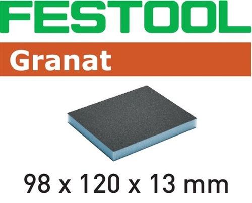 Abrasif pour Ponceuse Festool Eponge De Ponçage Festool 98X120X13 Grain 60 - Boite De 6 - 201112