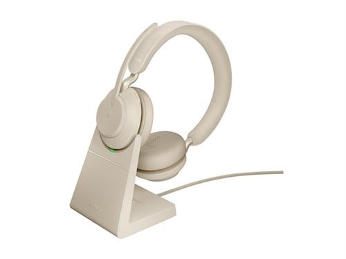 Jabra Evolve2 65 Auriculares Inalámbricos Beige + Soporte de Carga USB - Image 4