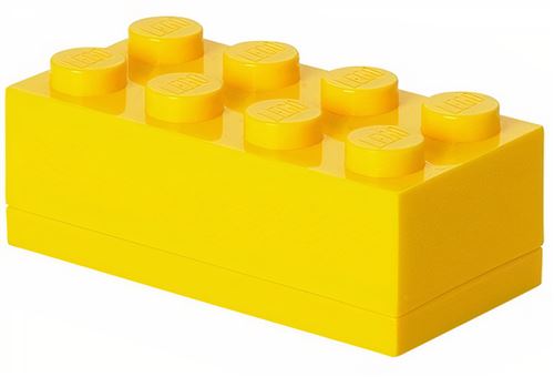 Lego Mini Pierre De Rangement 8 Plots 4,6 X 9,2 Cm Polypropylène Jaune
