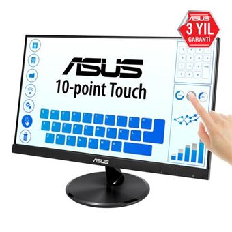 ASUS VT229H - Écran LED - 21.5" - écran tactile - 1920 x 1080 Full HD (1080p) - IPS - 250 cd/m² - 1000:1 - 5 ms - HDMI, VGA - haut-parleurs - noir
