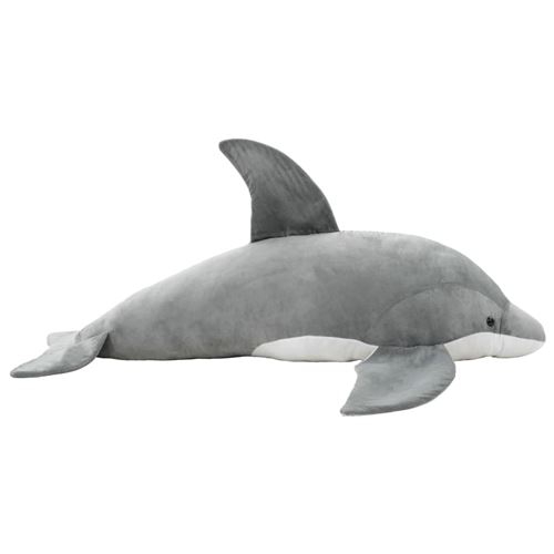 vidaXL Daauphin en peluche Gris