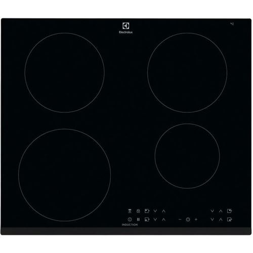 Electrolux LIT6043 - Table de cuisson à induction - 4 plaques de cuisson - Niche - largeur : 56 cm - profondeur : 49 cm - noir - avec avant biseauté