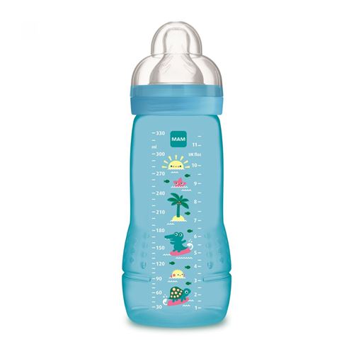 Biberon easy active 330 ml coloré bleu - mam