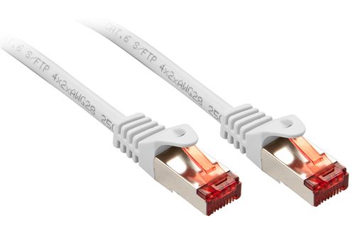 Lindy Blanc Basic - Cordon De Raccordement - Rj-45 (M) Pour Rj-45 (M) - 1.5 M - Sftp, Pimf - Cat 6 - Moulé, Sans Crochet, Bloqué