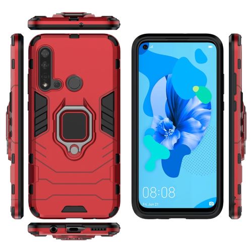 Coque en TPU garde cool hybride avec béquille rouge pour votre Huawei P20 lite (2019)/Nova 5i