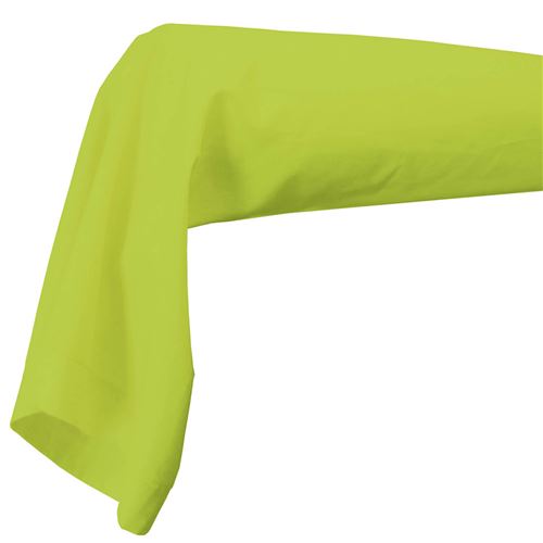Taie de traversin 85 x 185 cm uni 57 fils lina + point bourdon Pistache