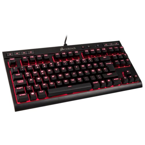 corsair corsair k63 compact gaming tastatur, mx-red, rote led - schwarz noir