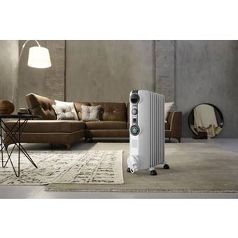 De'Longhi RadiaS TRRS 0920 C - Radiateur à huile - mobile - 2000 Watt - gris clair