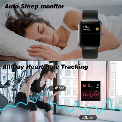 Montre Connectée Bracelet Connecté, Tracker Activité Cardio Running ip68  Sommeil