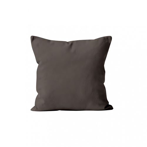 Coussin déhoussable 40 x 40 cm - ALIX - Marron