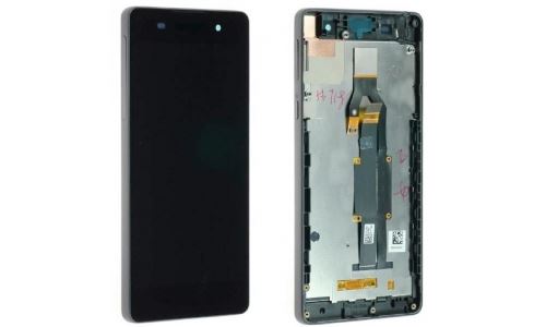 Face Avant chassis vitre tactile et LCD Sony Xperia-E5 Noir