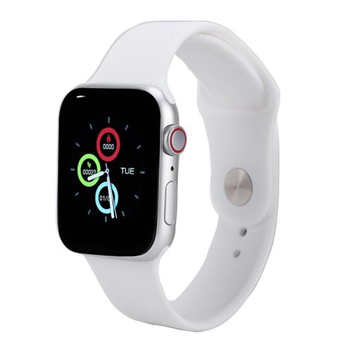 Smartwatch fréquence cardiaque de charge magnétique Smartwatch Compatible pour Android Apple 4 (Blanc)