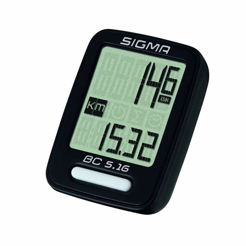 Compteur de vélo Sigma BC 5.16 transmission par câble avec capteur de roue