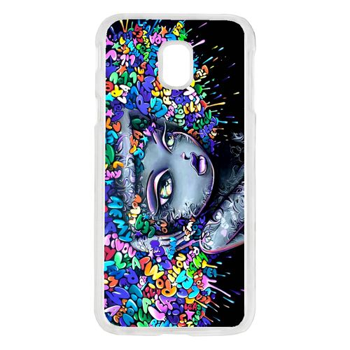 Coque Typographie Lettre Et Cheveux Colorées Compatible Galaxy J5 2017 Transparent