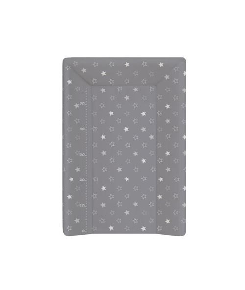 BABYCALIN Matelas a Langer Luxe 50 x 70 cm Etoile Gris foncé Toise Imprimée