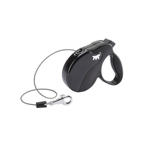 Comparer les prix de Laisse rétractable pour chiens AMIGO CORD MINI, cordon, 3 mètres, max 12 kg, Noir