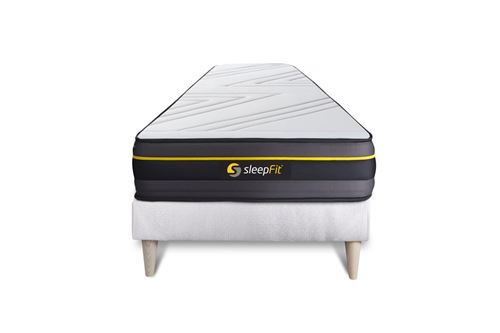 Sleepfit Blanc Ensemble 90X190 Matelas Active + Sommier Kit
