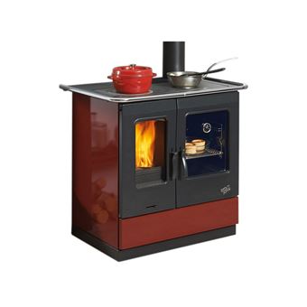 Cuisinière à bois 6.5kw rouge Godin 241100carmin - 1
