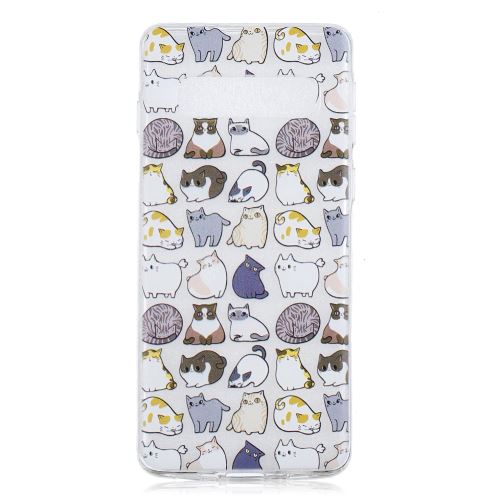 Coque en TPU impression de motif animal de bande dessinée pour votre Samsung Galaxy S10