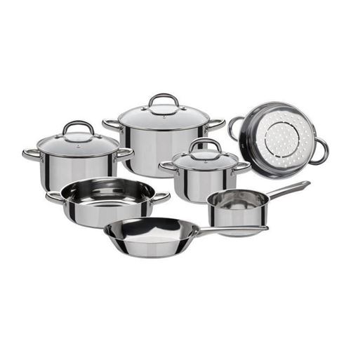 Gsw Montreal - Batterie De Cuisine 10 Pieces En Acier Inoxydable - Tous Feux Dont Induction
