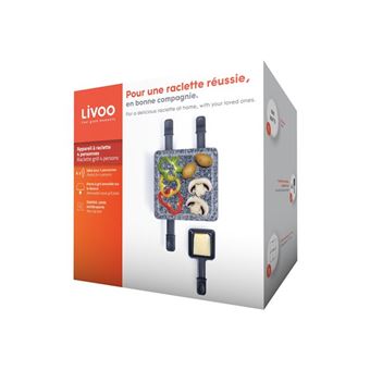Appareil à raclette 4 personnes Livoo DOC242 600 W Noir
