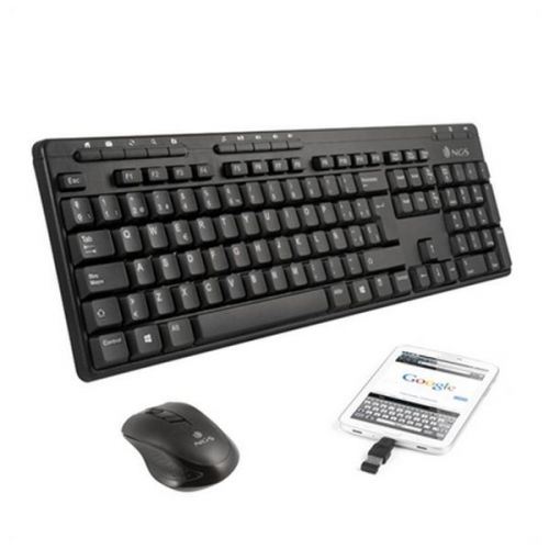 Clavier et souris sans fil NGS Epsilon Kit EPSILONKIT 2,4 GHz USB