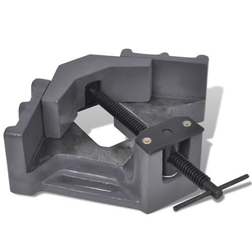 Vidaxl Argent (Fonte) Étau D Angle De Perceuse À Pression Manuelle 115 Mm - Image 1