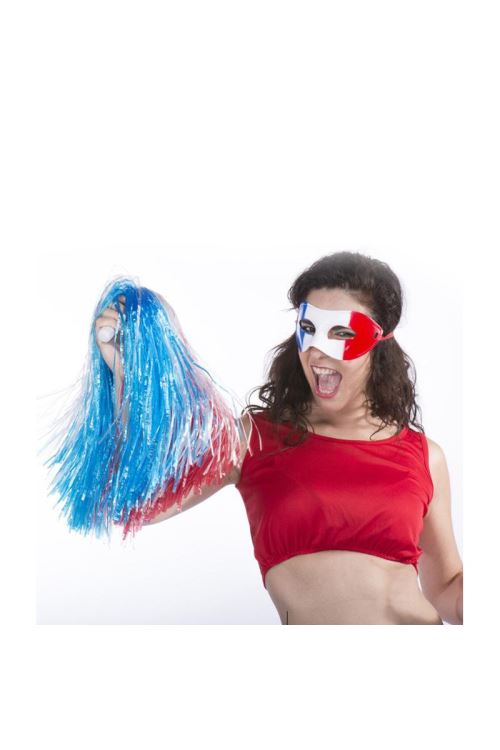 Pom-pom raphia nylon tricolore