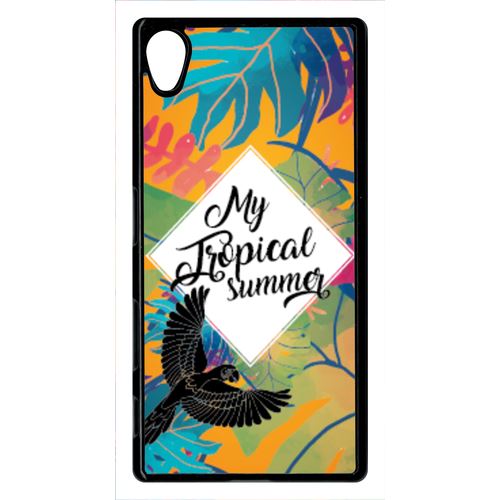 Coque Sony Xperia Z5 My Tropical Summer Fond Orange