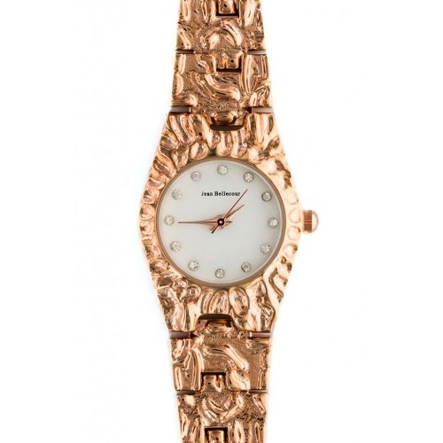 Montre Femme Jean Bellecour Cadran 34cm En Steel Blanc Et Bracelet Rose Doré En Acier REDS23-RGW