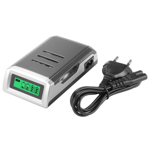 AA AAA Chargeur de batterie rechargeable NiA Ni-MH AA-AAA intelligent 4 emplacements avec écran LCD AH474