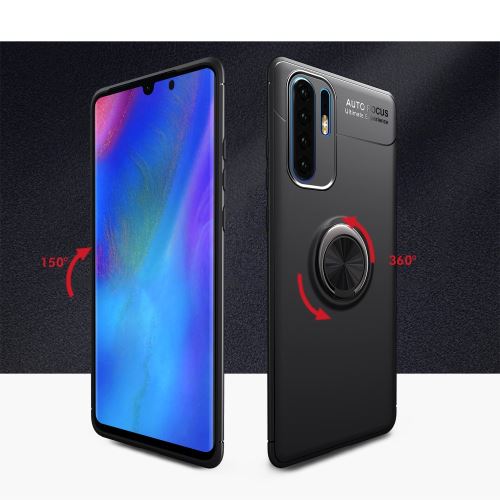 Coque en TPU béquille anneau de doigt noir pour votre Huawei P30 Pro