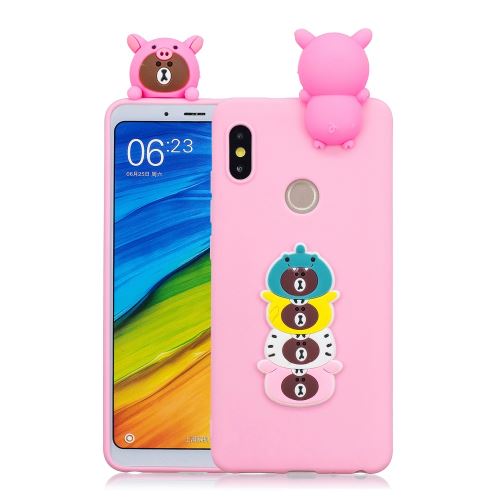 Coque en TPU poupée 3D mignonne ours en caricature pour votre Xiaomi Redmi Note 6 Pro
