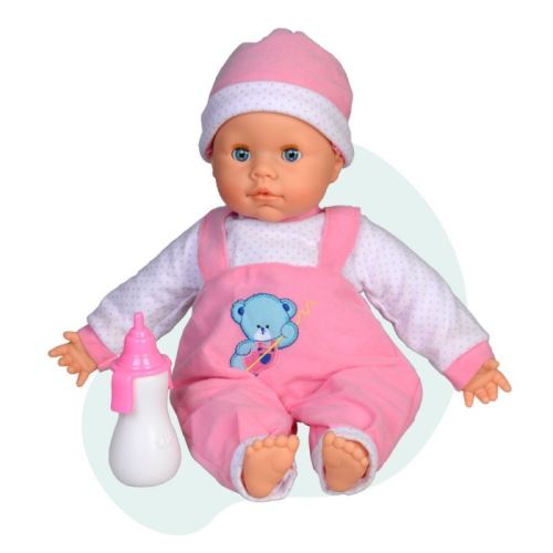 Falca poupée interactive bébé 38 cm ours rose