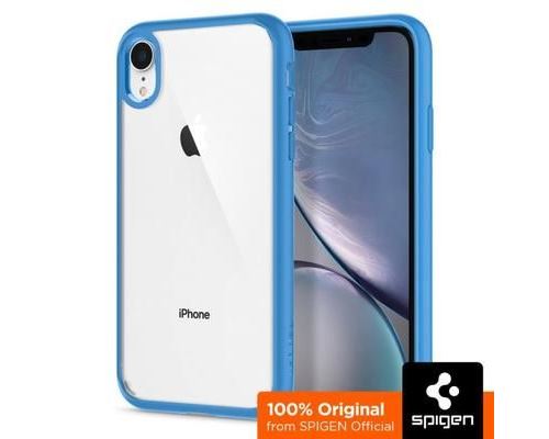 Spigen Ultra Hybrid Series - Coque de protection pour téléphone portable - polycarbonate, polyuréthanne thermoplastique (TPU) - bleu, clair - pour Apple iPhone XR