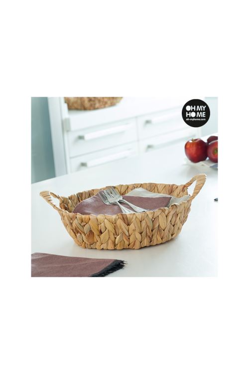 Panier Rond en Feuille de Maïs Oh My Home