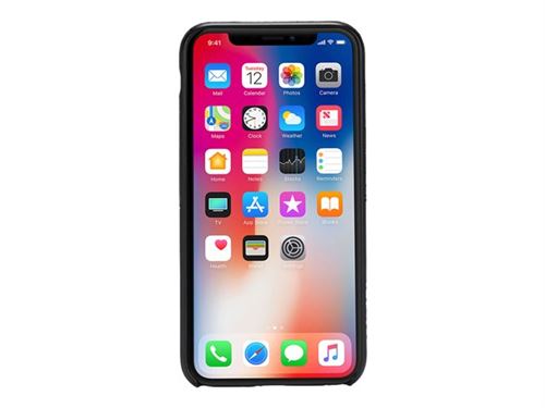 Incase Textured Snap - Achterzijde behuizing voor mobiele telefoon - textiel - zwart - voor Apple iPhone X