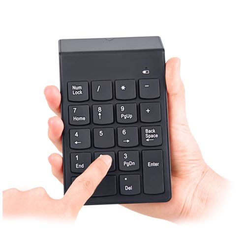 Clavier Numérique Sans Fil Rétro - 18 Touches Rondes Colorées - Compatible PC/Mac - Vert Foncé