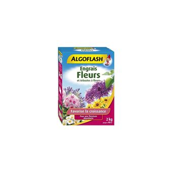 Engrais Fleurs Et Arbustes Algoflash - Action Prolongée 3 Mois - 1,8 Kg - NPK 16.4.13 + 3 MgO