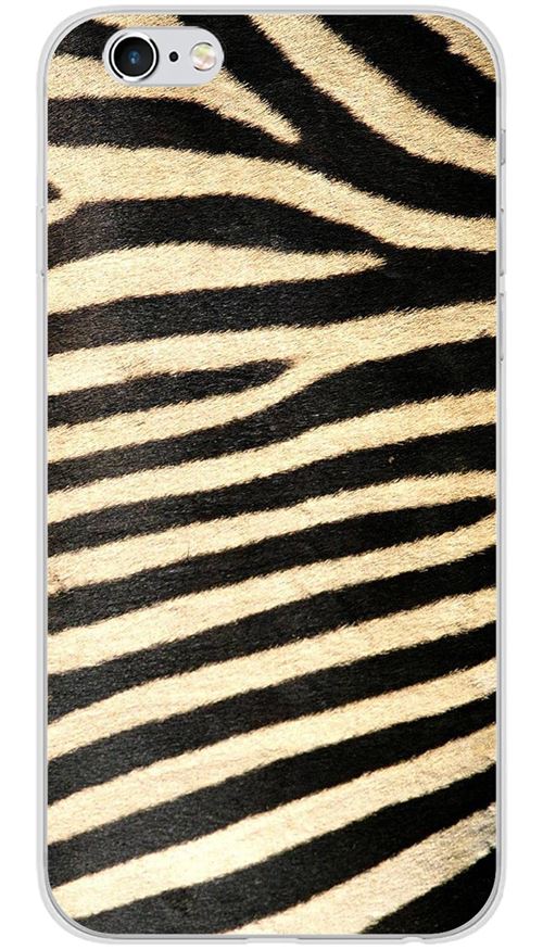 Coque en silicone imprimée compatible iPhone 6 Plus iPhone 6S Plus Zèbre